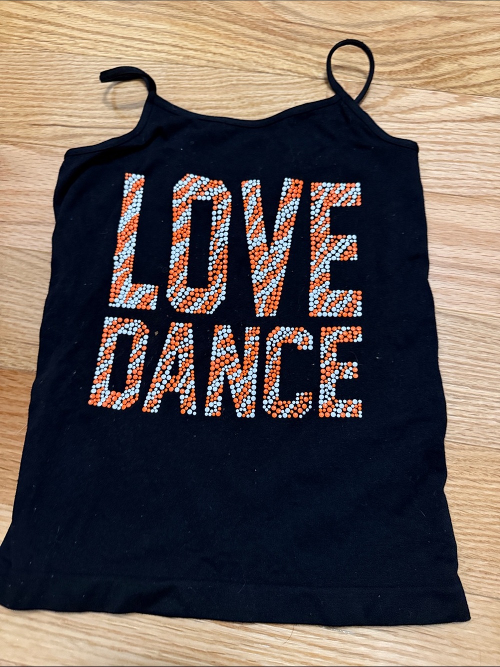 H&M Black Girls' LOVE DANCE Rhinestone Tank Top
